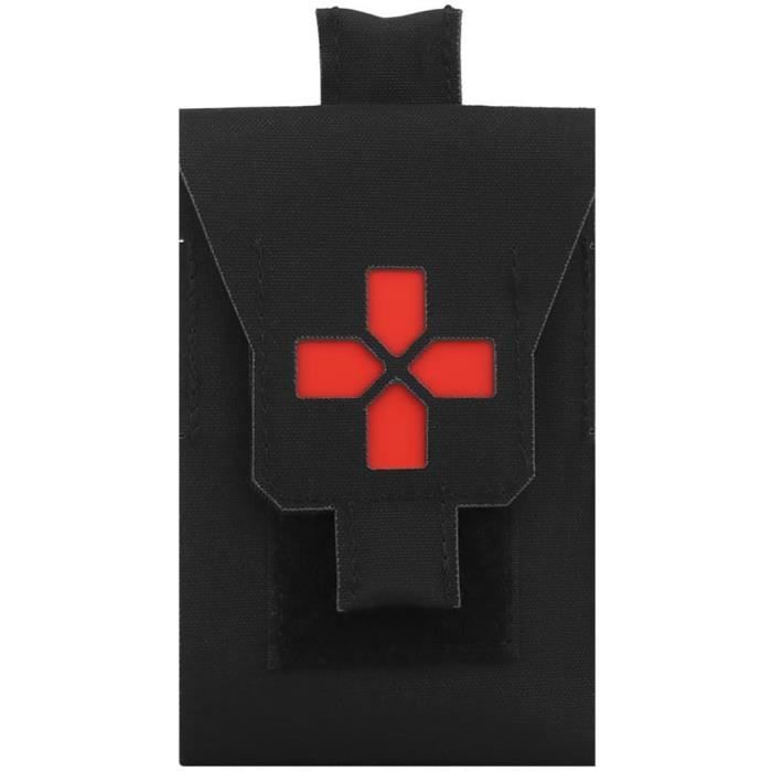 Pochette Médicale Tactique GYDEHUTJ – IFAK Compact – Pour Randonnée, Camping, Survie – Tissu Cordura 500D – Accès Rapide Par Languette