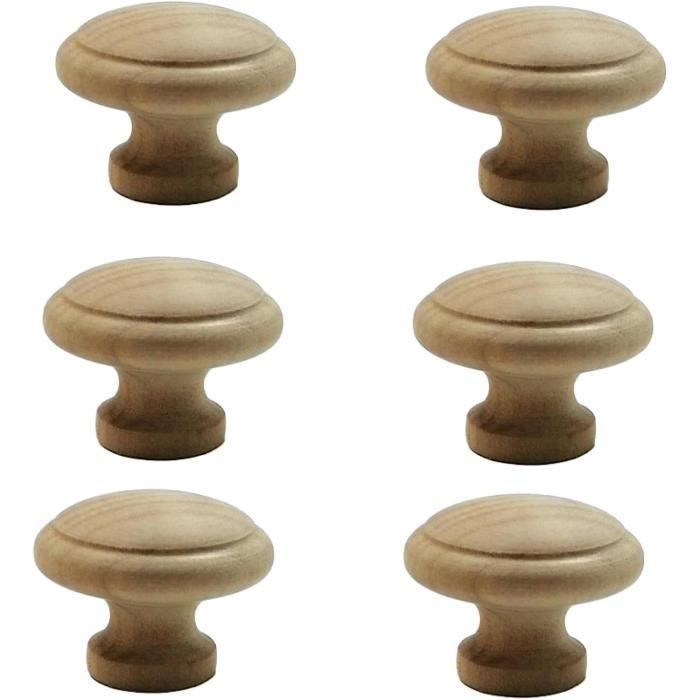 Lot De 6 Poignées De Placard Et Tiroirs Modernes - Boutons Meubles Élégants En Alliage Zinc