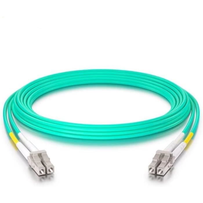 Câble Fibre Optique OM2 Duplex LC Vers SC – 3 M – Multimode 50/125 – 1 Gbit/s – Orange LSZH – DIGITUS DK-2532-03