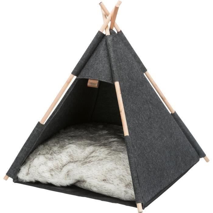 Abri Tipi TRIXIE - Feutre - 55 × 65 × 55 cm - Anthracite