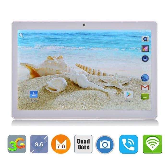 9,6 pouces Tablette tactile Android 7.0 Quad core