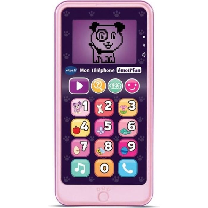 Téléphone Emoti'Fun - VTECH - Rose - Enfant 18 mois - 12 touches lumineuses et tactiles