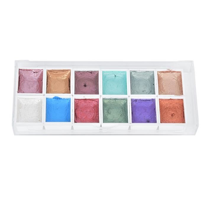 Hnonoxy 24 Couleurs Peinture Aquarelle Nacrée, Ensemble Peinture Aquarelle, Aquarelles Métallisées, Solides à Paillettes, Peintures Aquarelles à Paillettes Minérales pour Nail Art, Débutants (01 Hnonoxy 24 Couleurs Peinture Aquarelle Nacrée, Ensemble Peinture Aquarelle, Aquarelles Métallisées, Solides à Paillettes, Peintures Aquarelles à Paillettes Minérales pour Nail Art, Débutants (01