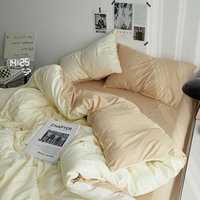 Housse De Couette 200x230 Cm 100% Coton Flanelle - Réversible Gris - Fermeture Éclair - Pour Lit King Size 2 Personnes - 10