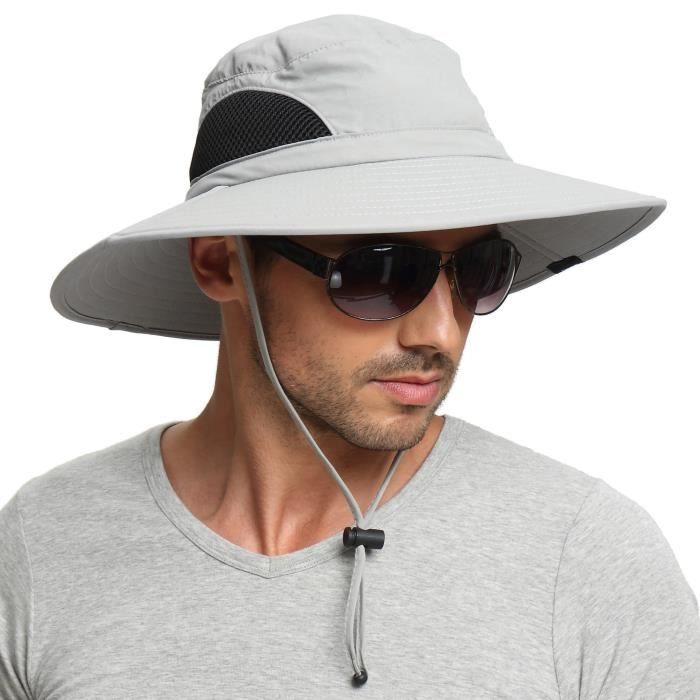 Chapeau Homme Anti Uv DORRISO Chapeau Soleil Homme Femme Pliable