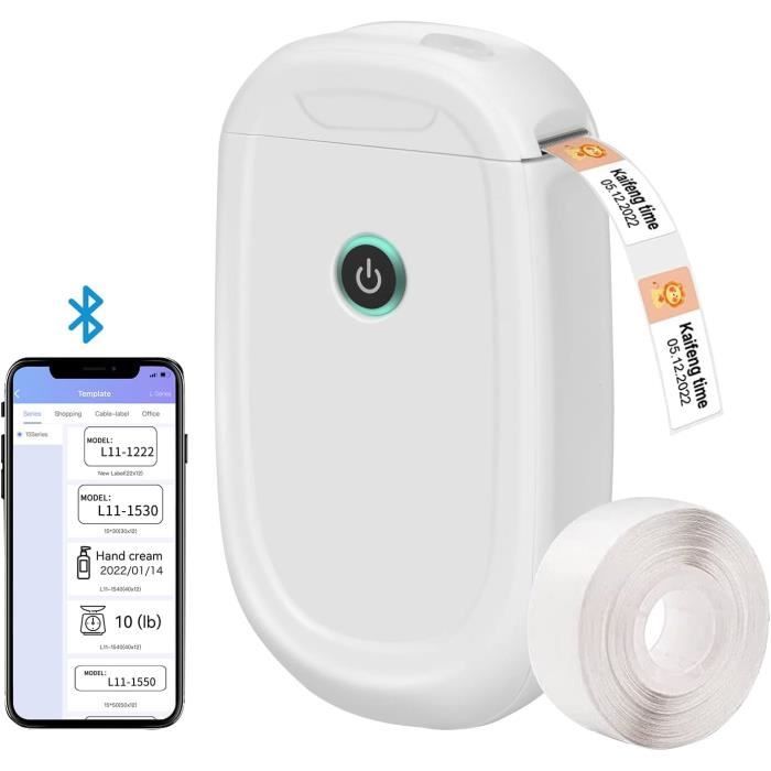 Imprimante Etiquette Autocollante，Etiqueteuse Bluetooth Portable Étiqueteuse  avec Ruban AdhéSif Plusieurs Modèles Compatible Android - Cdiscount  Beaux-Arts et Loisirs créatifs