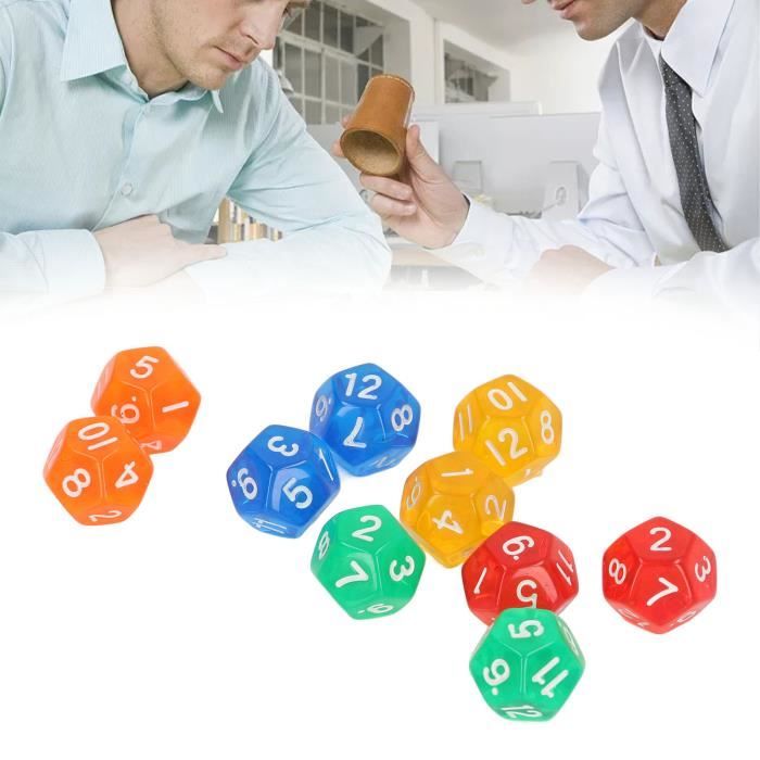 Zerodis Lot de 40 Dés à jouer Jeux de Société Angles Arrondis , Jeu de ...