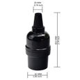 6 PCS E26 / E27 Noir Douille Lampe Rétro, Support de Lampe Bakélite Vis Ampoule adaptateur, Accessoires Douilles de Lampes Edison-1