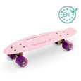 QKIDS GALAXY Skateboard - Roues en polyuréthane 6 cm - ABEC-7 - De 3 ans à 50 kg - rose-1