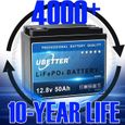 UBETTER Batterie au lithium rechargeable LiFePO4 12 V 50 Ah avec BMS 50 A,640 Wh, batterie pour marine, système solaire, camping-car-1