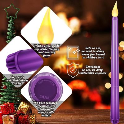 GOEDCH Lot De 4 Bougies LED : Bougies Sans Flamme, Bougies électriques Avec Minuterie Et Télécommande, à Piles Pour La Maison, Fête, Noël, Couronne De L 'Avent