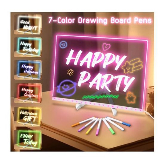 TOHETO A3 Rechargeable Tablette Lumineuse Diamond Painting Avec Support Pliable Et Clip