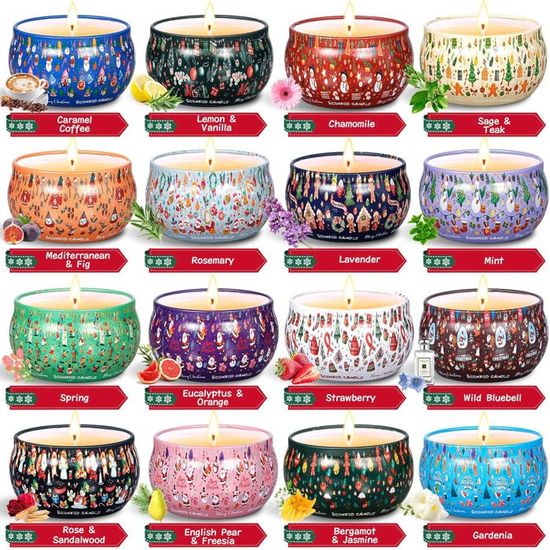 Sungmor Lot De 16 Bougies Chauffe-plat Parfumées De Qualité