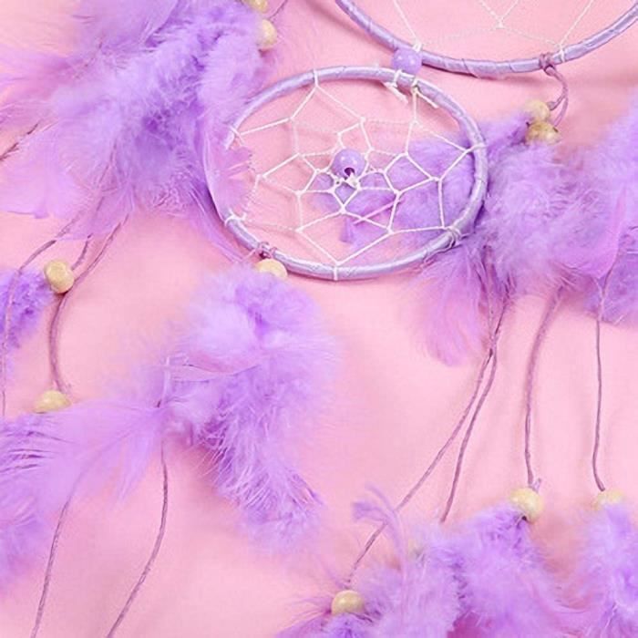 Attrape-rêves Décoration Attrape-rêves Fait Main Tiardey - Décoration Murale Avec Perles Et Plumes - Cadeau Romantique Décoration Murale Bohème