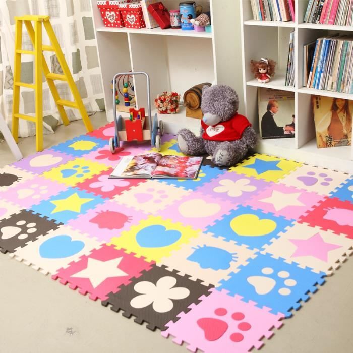 30x30cm - Rose rouge - Tapis Puzzle en mousse pour bébé, 10 pièces, tapis  de sol, antidérapant, pour Puzzle, - Cdiscount Puériculture & Eveil bébé