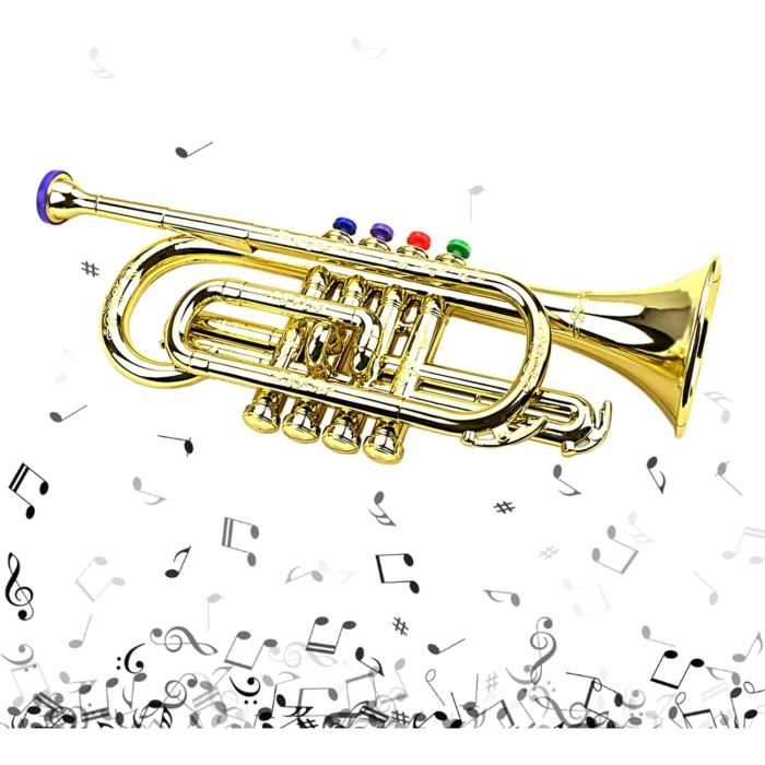 Bnineteenteam Trompette Jouet Enfant Dorée - Instrument De Musique Plastique Pour Enfants