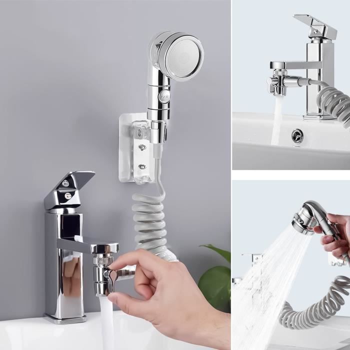 Douchette lavabo,douchette adaptable sur robinet，douchette coiffeur，douchette  robinet，douchette evier - Cdiscount Bricolage