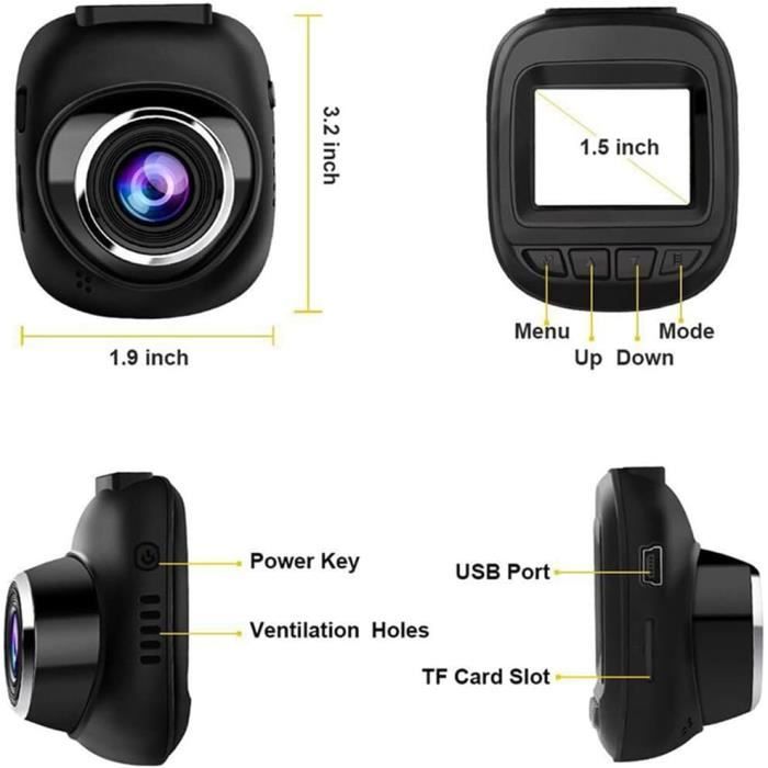 Caméra Dash, Mini Caméra Dash Pour Voitures Avec Fhd 1080P, Écran Lcd 1 — free download