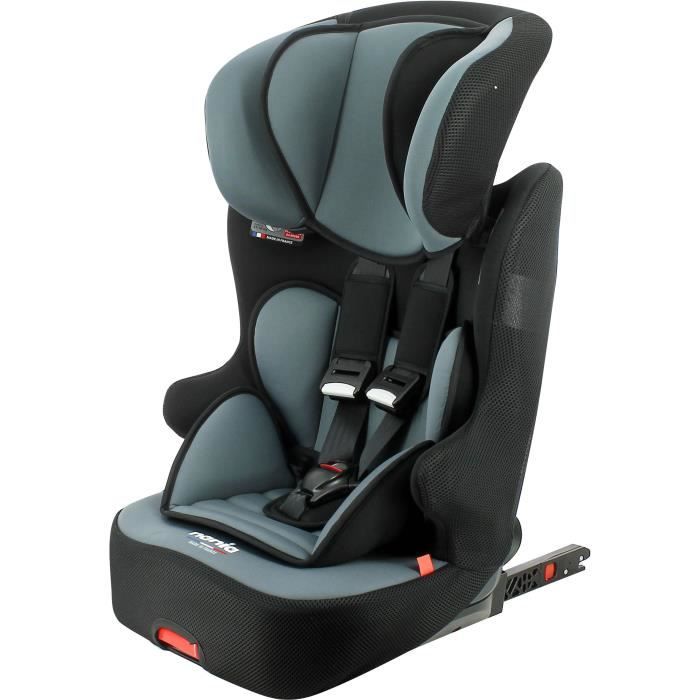 Siege Auto Nania Isofix Racer Groupe 1/2/3 (9-36kg) - Hatrix Gris Nania à  Prix Carrefour