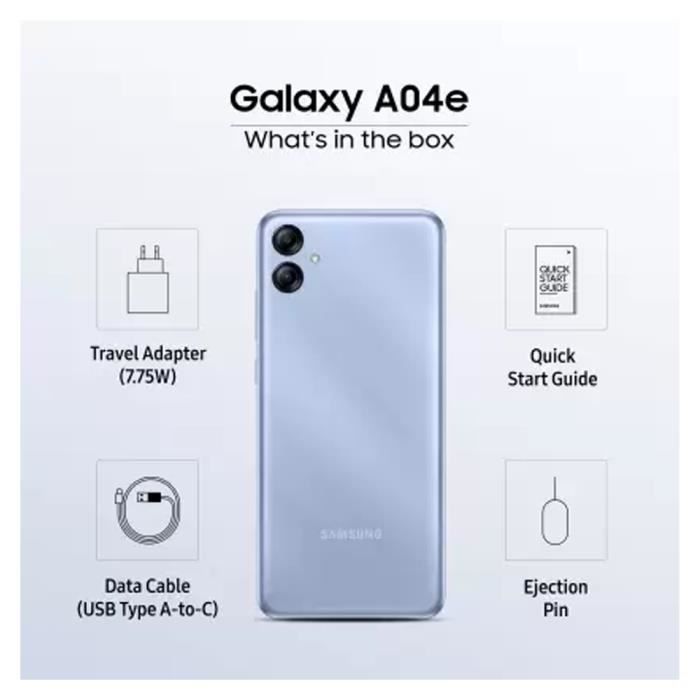 Smartphone Samsung Galaxy A04e 32GB A042F Bleu Neuf - Cdiscount Téléphonie