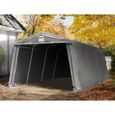 3,3x6,2 m, Tente garage, PVC 500, H. 1,95 m, gris-2
