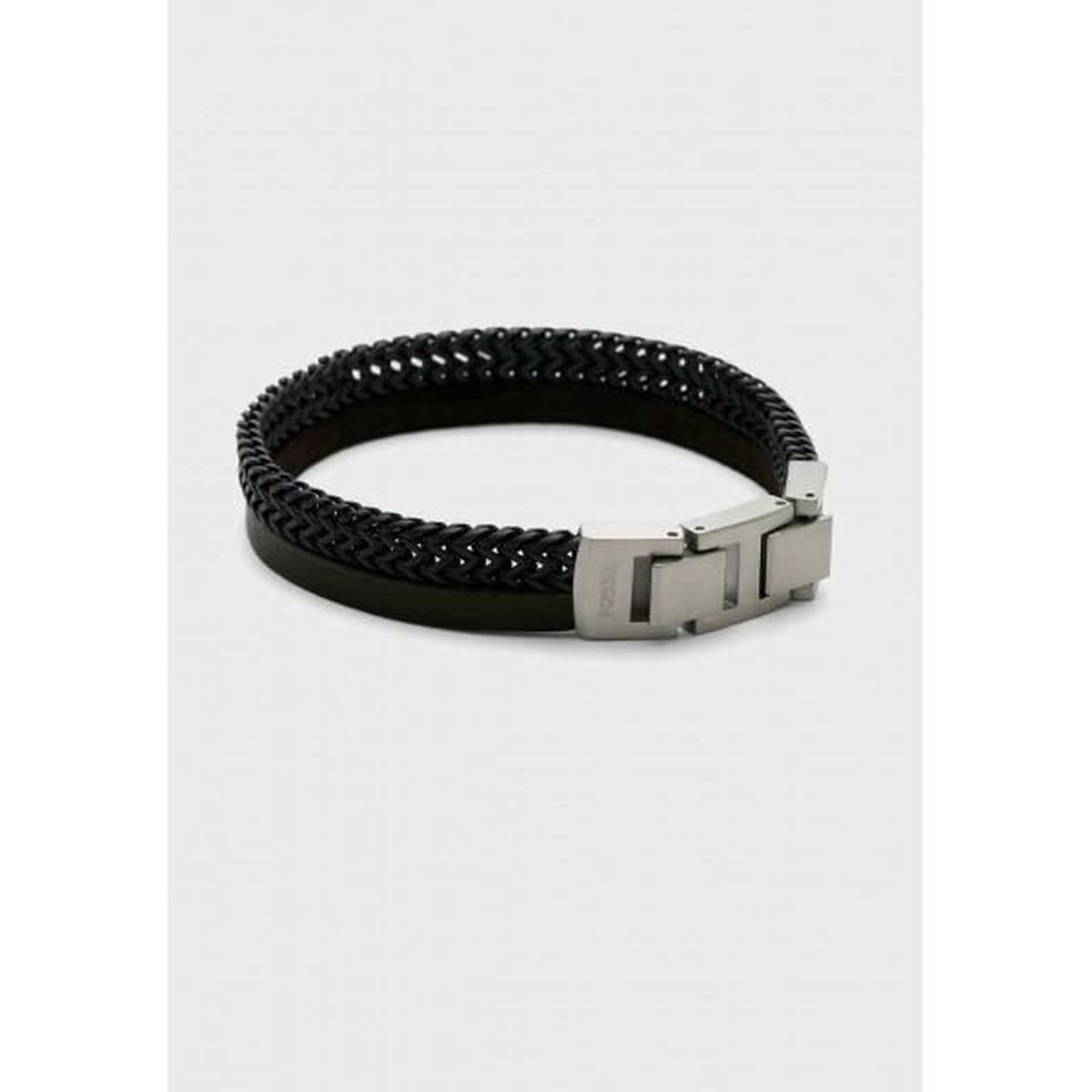 Fossil Homme Acier Gourmette - JF03180040 Noir - Achat / Vente boucle  d'oreille Fossil Homme Acier Gourmett Homme Adulte Acier Marron Marron -