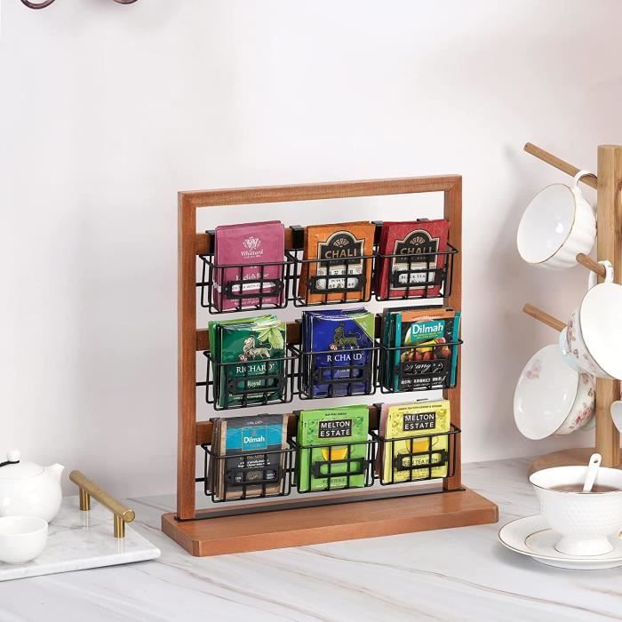 Boîte de rangement de thé, fournitures pour la maison Boîte à thé en bambou  en bambou 3 couches, propriétaires pour café de - Cdiscount Maison