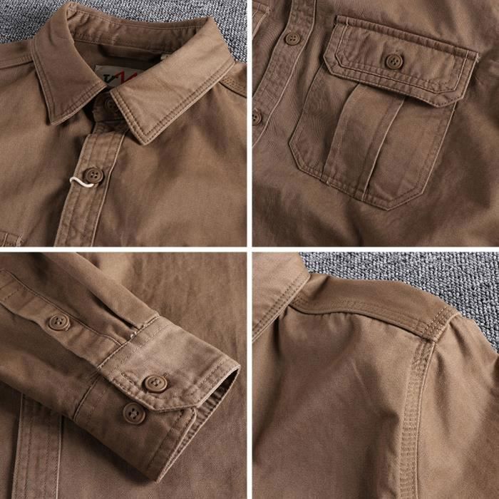 Chemise Cargo Homme Jules Taille M, Regular, Motif Carreaux, Manches Longues, Coton, Bon état