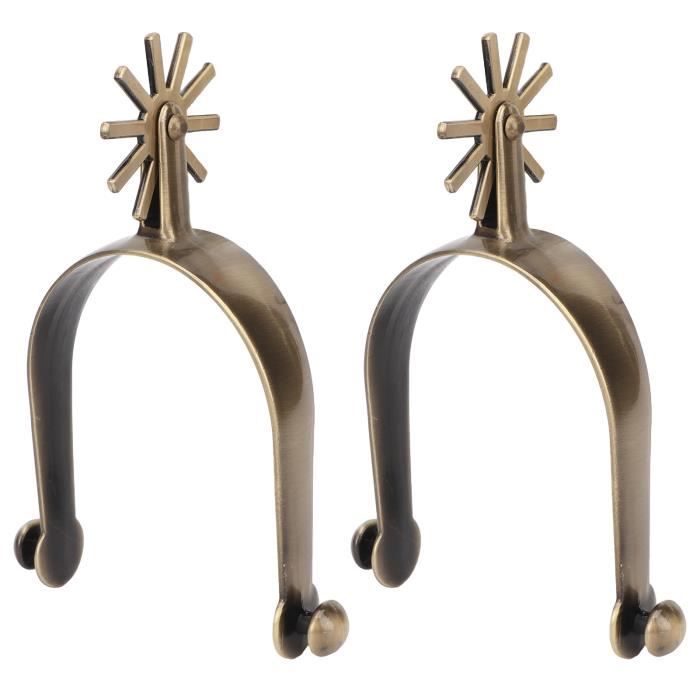 Éperons de cheval en alliage de zinc de style anglais pour entraînement et compétition Éperons de cheval en alliage de zinc de style anglais pour entraînement et compétition