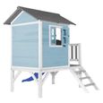 Maison de jeux en bois AXI Beach Lodge XL avec toboggan en bleu-3