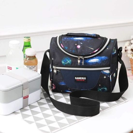 Boite A Gouter Sac Isotherme Repas - Lunch Bag Isotherme - Petit Sac Isotherme Avec Poignée Et Bandoulière