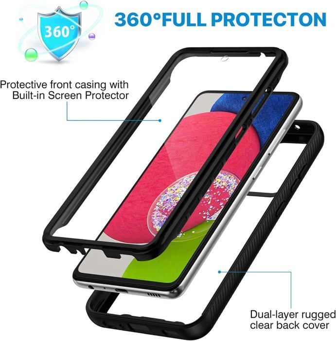Housse Flip 360° En Liège Pour Motorola Moto E13 - Étui Portefeuille Protecteur - Marron - Neuf