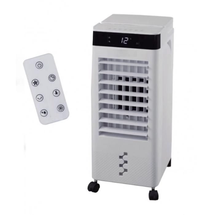 Climatiseur Mobile HOMCOM 65W - Rafraîchisseur D'Air 7L Avec Oscillation, Télécommande Et Minuterie - Blanc