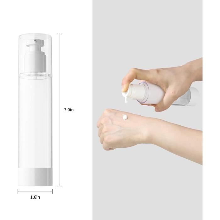 Lot De 2 Flacons Pompe Rechargeables Ambrés 120 Ml – Plastique Robuste – Pour Shampoing, Crème, Lotion, Huiles Essentielles