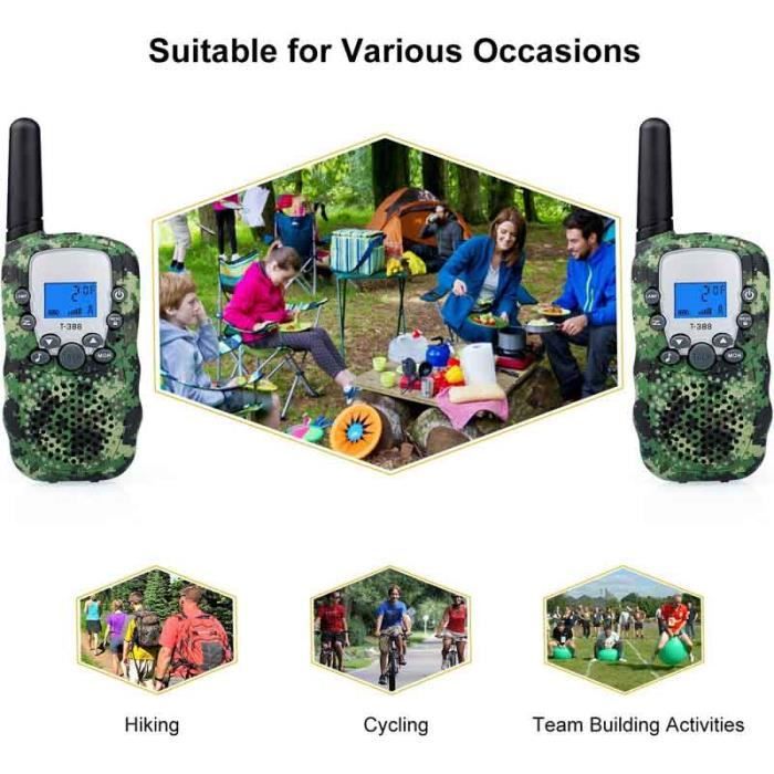 Talkie-walkie Rechargeable Longue Portée Pour Enfants Et Adultes PMR446