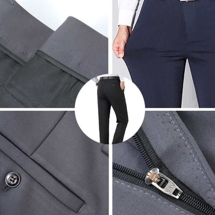 Pantalon Homme Pantalon Homme Habill Sans Pince Taille