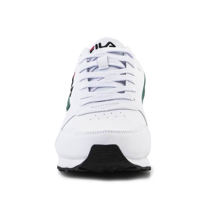 Baskets Homme FILA Orbit Blanc et vert Taille 46 Lacets Tige synthetique Talon plat White verdant green Cdiscount Chaussures