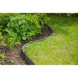 Bordure de jardin - NATURE - Gris - PE recyclé, épaisseur 3 mm - H15 cm x 10 m - 10 Ancres grises - H26,7 x 1,9 x 1,8 cm-4