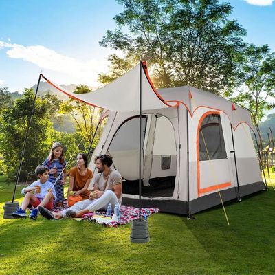 GOPLUS Tente de Camping pour 5 Personnes, Tente Familiale Coupe-Vent
