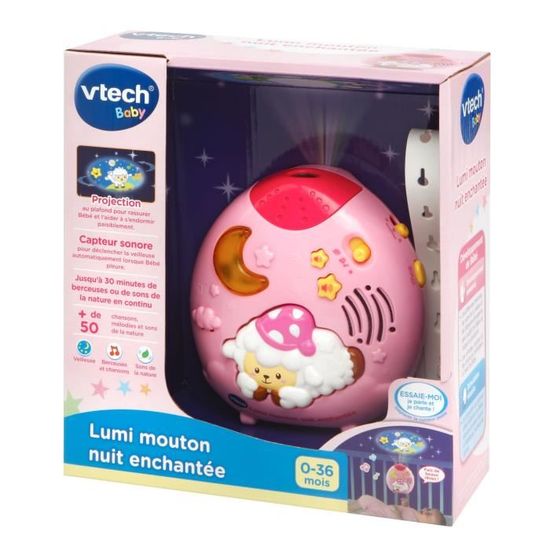 Vtech Baby Veilleuse Lumi Mouton Nuit Enchantee Rose Cdiscount Jeux Jouets