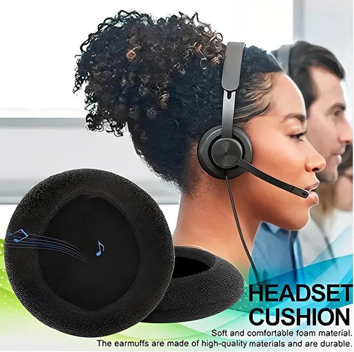 Coussinets De Remplacement Pour Casque Audio - 2 Pièces - Cuir Et Mousse - Noir - Confort Et Amélioration Acoustique - Faciles à Installer