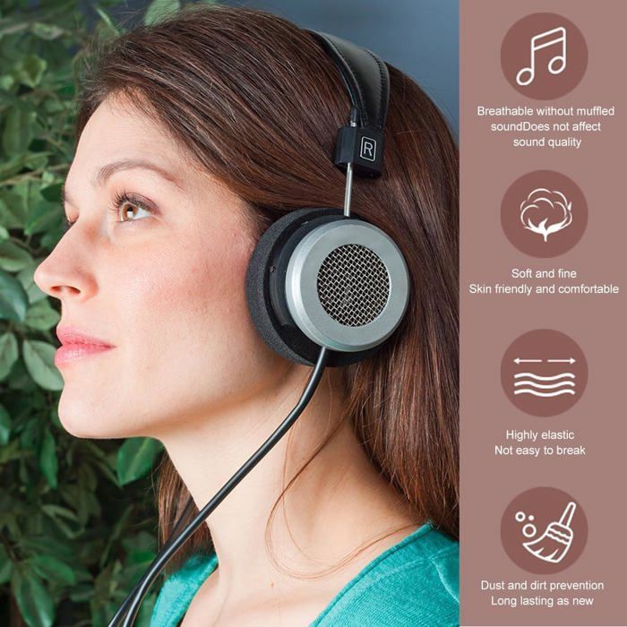 Coussinets De Remplacement Pour Casque Audio - 2 Pièces - Cuir Et Mousse - Noir - Confort Et Amélioration Acoustique - Faciles à Installer - 10