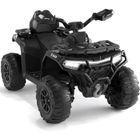 BALOVEBY Quad Électrique Enfant 12V, 4 Roues Tout-Terrain, 2 Moteurs, Télécommande Parentale, LED, Musique, Bluetooth, USB, Dès 3 Ans, Noir