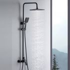 AURALUM PRO Colonne de douche mécanique AURALUM - Noir - Hauteur réglable 90-120 cm - 2 modes de sortie d'eau