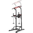 HS HOP-SPORT Hop-Sport Station de dips HS-1016K, Power Tower multifonction, Barre de traction de musculation, Chaise Romaine avec 2 extenseurs