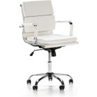 VS VENTA-STOCK Fauteuil de Bureau Fenix inclinable Blanc, Cuir synthétique, Chaise Executive avec appuie-tête et Coussin rembourré,Hauteur