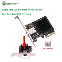 Cartes réseau,carte adaptateur réseau Pcie x4 vers RJ45 Lan 10 go, Port unique Ethernet, Gigabit, Pci Express 10 go-2.5 [D292305440]