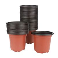 100 pièces de 10 cm (diamètre) Pots de Fleurs en Plastique Souple, Pots de graines, Pots de pépinière, Pots de Fleurs et de Plantes