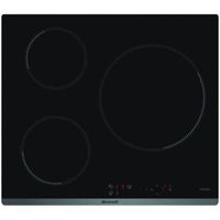 Plaque de cuisson induction BRANDT - 3 zones - 7200 W - L 58 x P 51 cm - Revêtement verre - Noir - BPI6315B