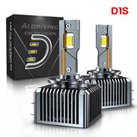 Lot de 2-Ampoule de phare LED pour voiture D1S-Dissipation rapide de la chaleur-Plug and Play-12000LM 110W